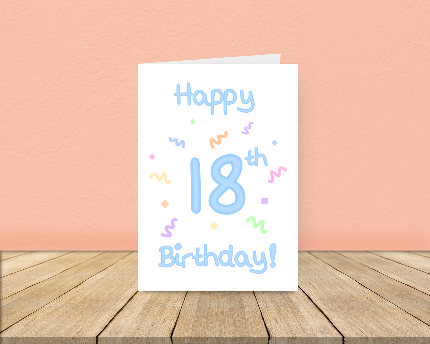 18th Confetti Birthday Card