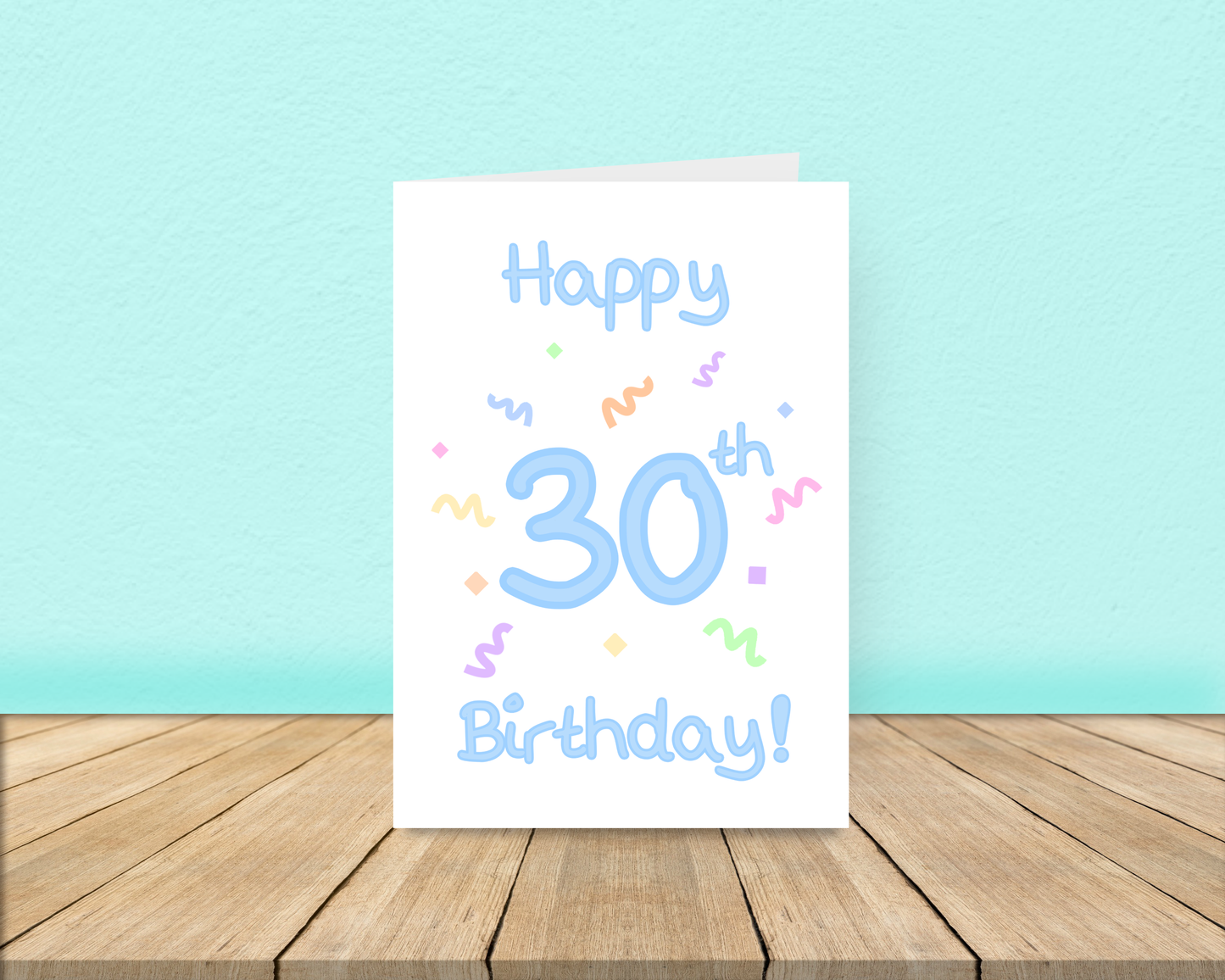30th Confetti Birthday Card