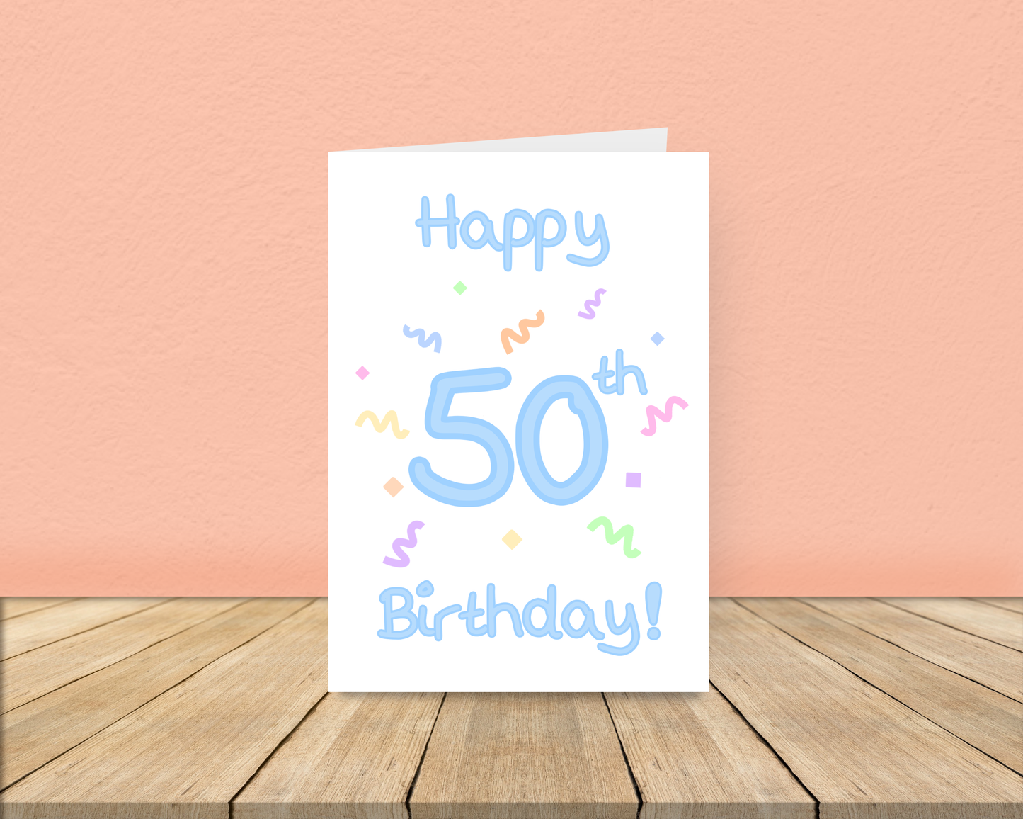50th Confetti Birthday Card