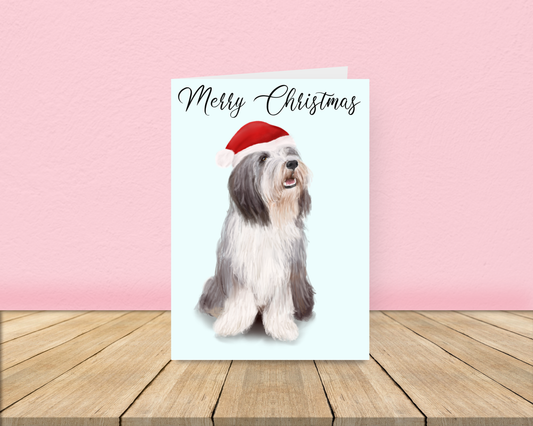 Beardie Christmas Card