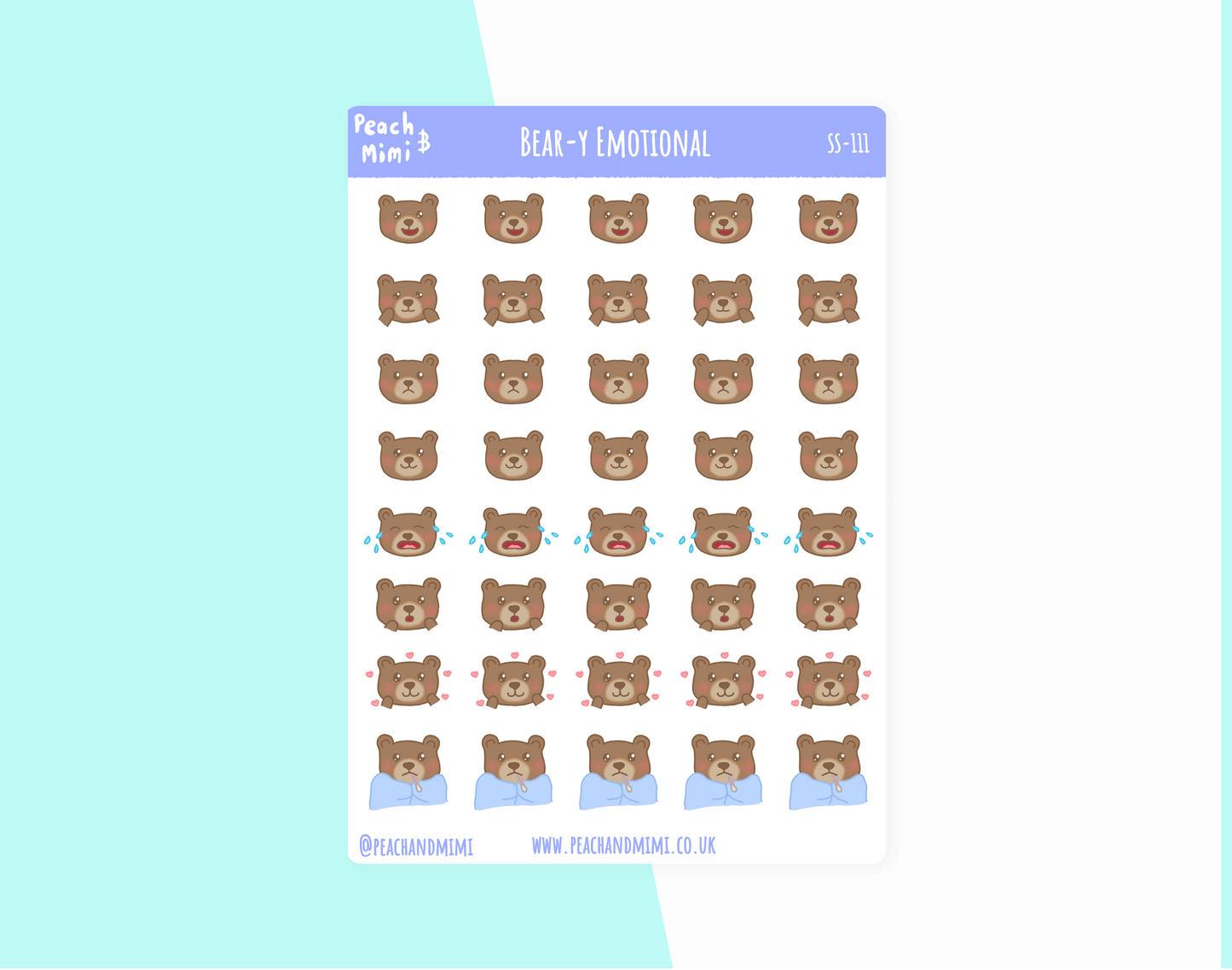 Bear-y Emotional Stickers