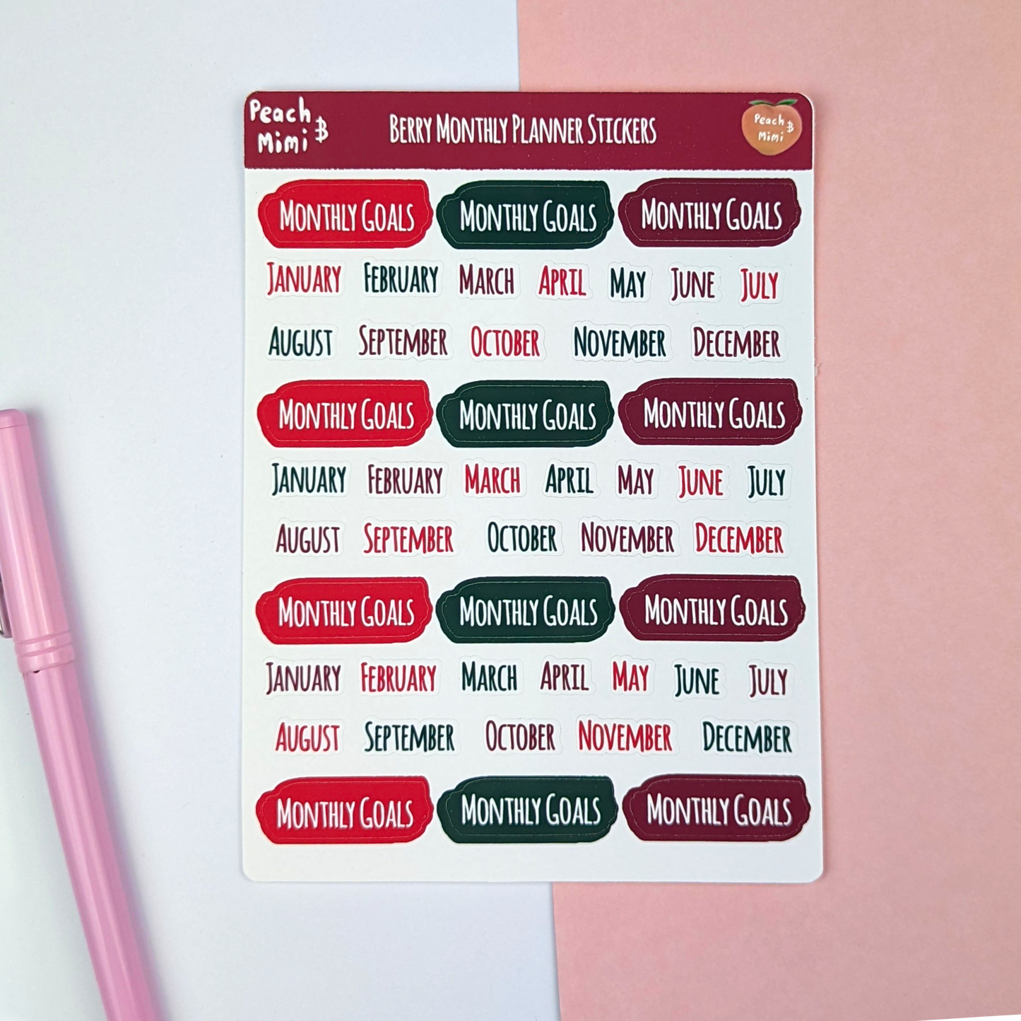 Monthly Planner Stickers