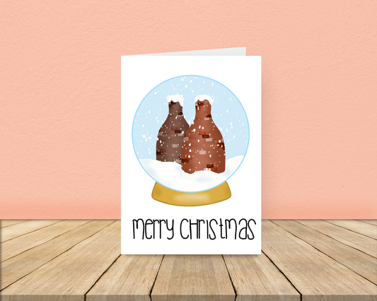 Bottle Kiln Snow Globe Christmas Card