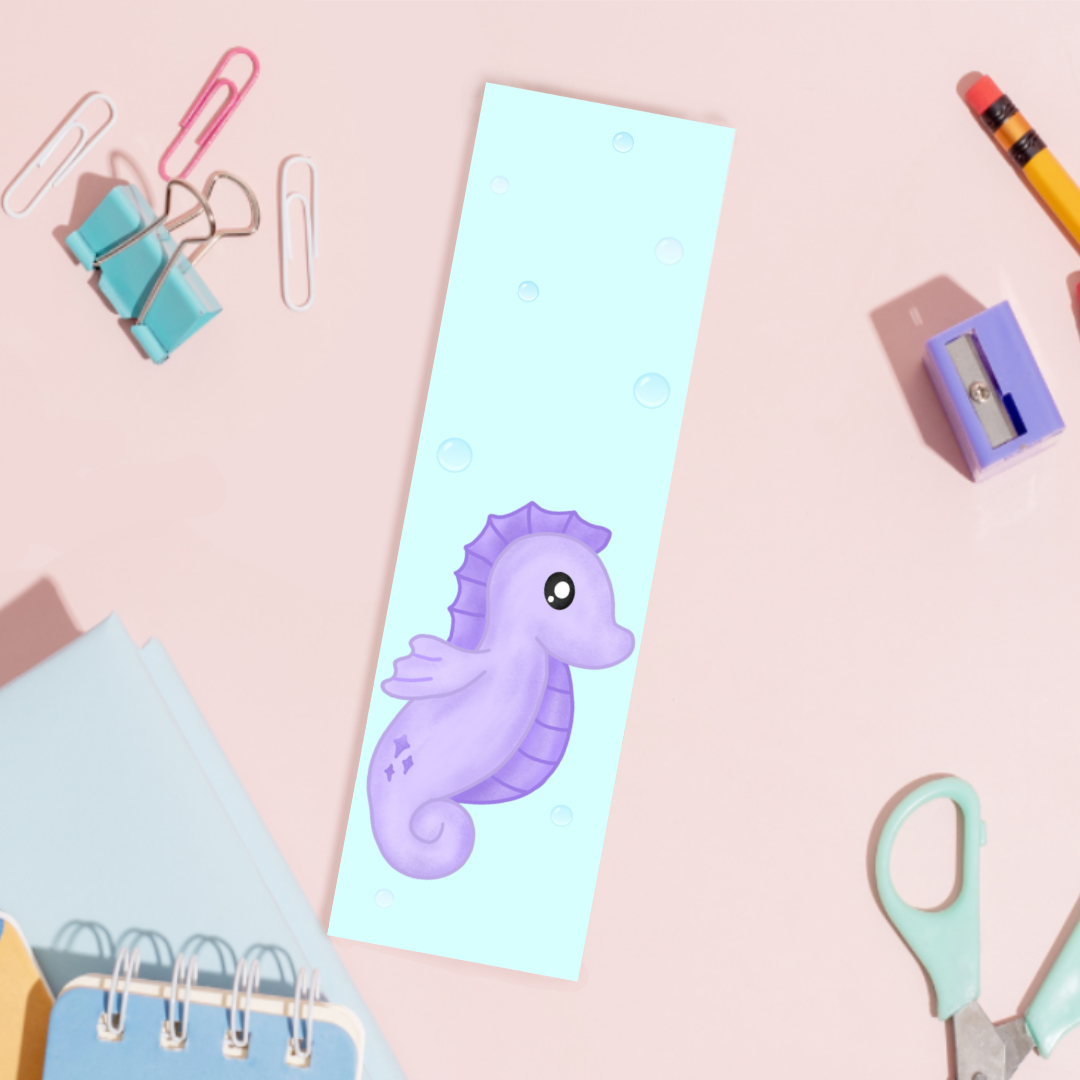 Bubbles the Seahorse Bookmark