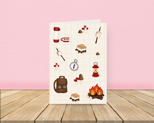 Camping Essentials Greetings Card