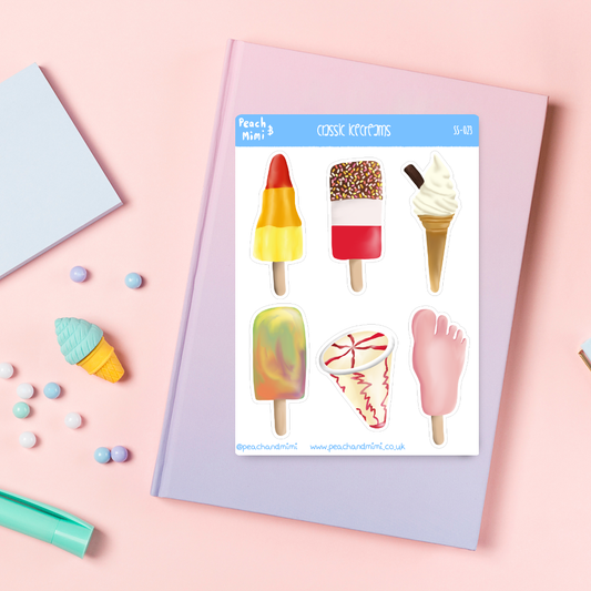 Ice cream and Lollies Sticker Sheet