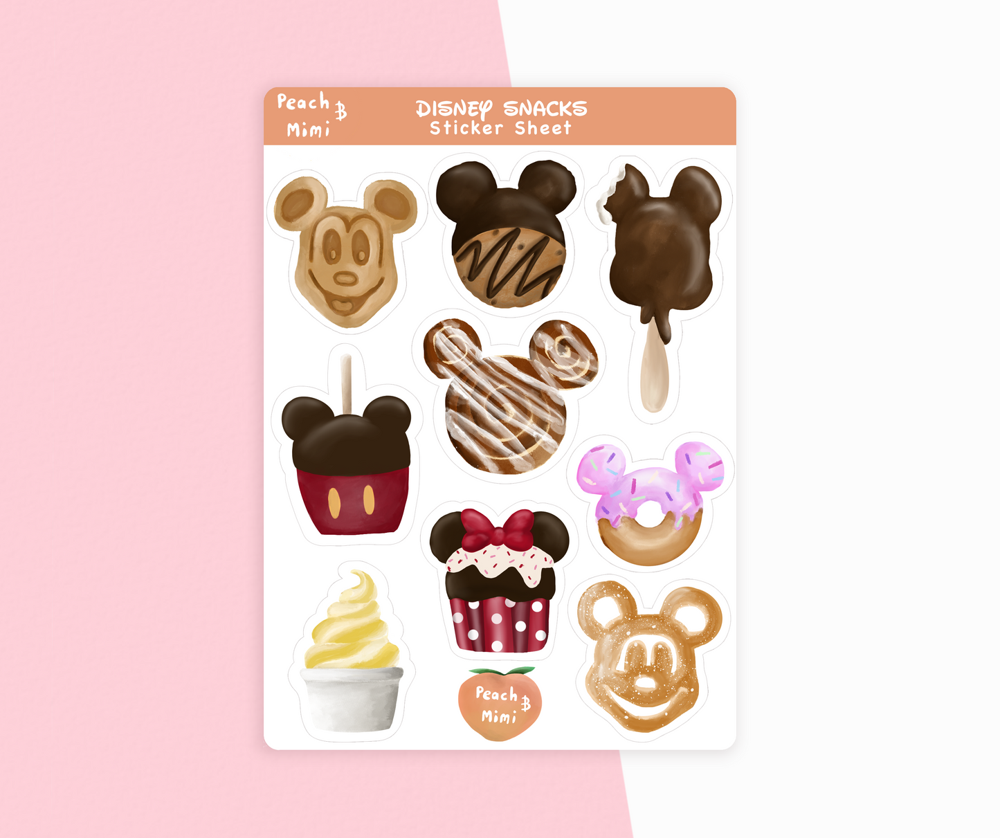 Disney Snack Sticker Sheet