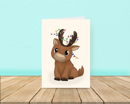 Fudge the Reindeer Christmas Card