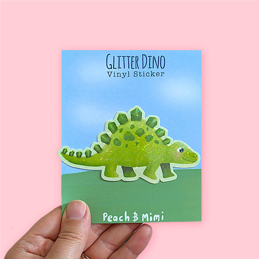 Glitter Dino Sticker