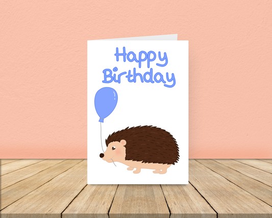 Hedgehog Birthday Card