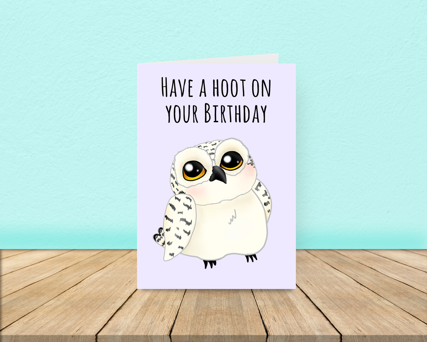 Snowy Owl Birthday Card