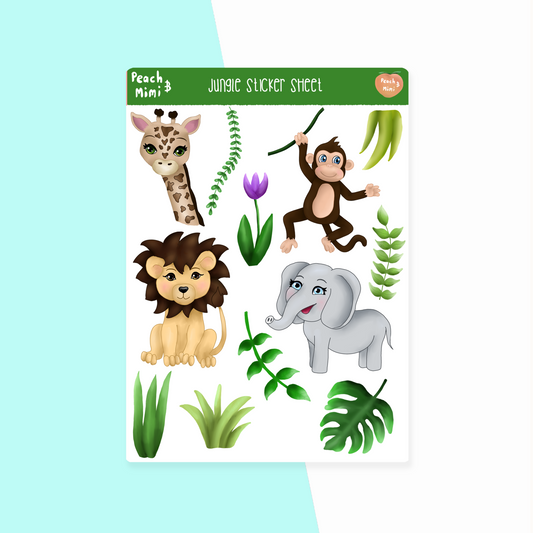 Jungle Animals Sticker Sheet