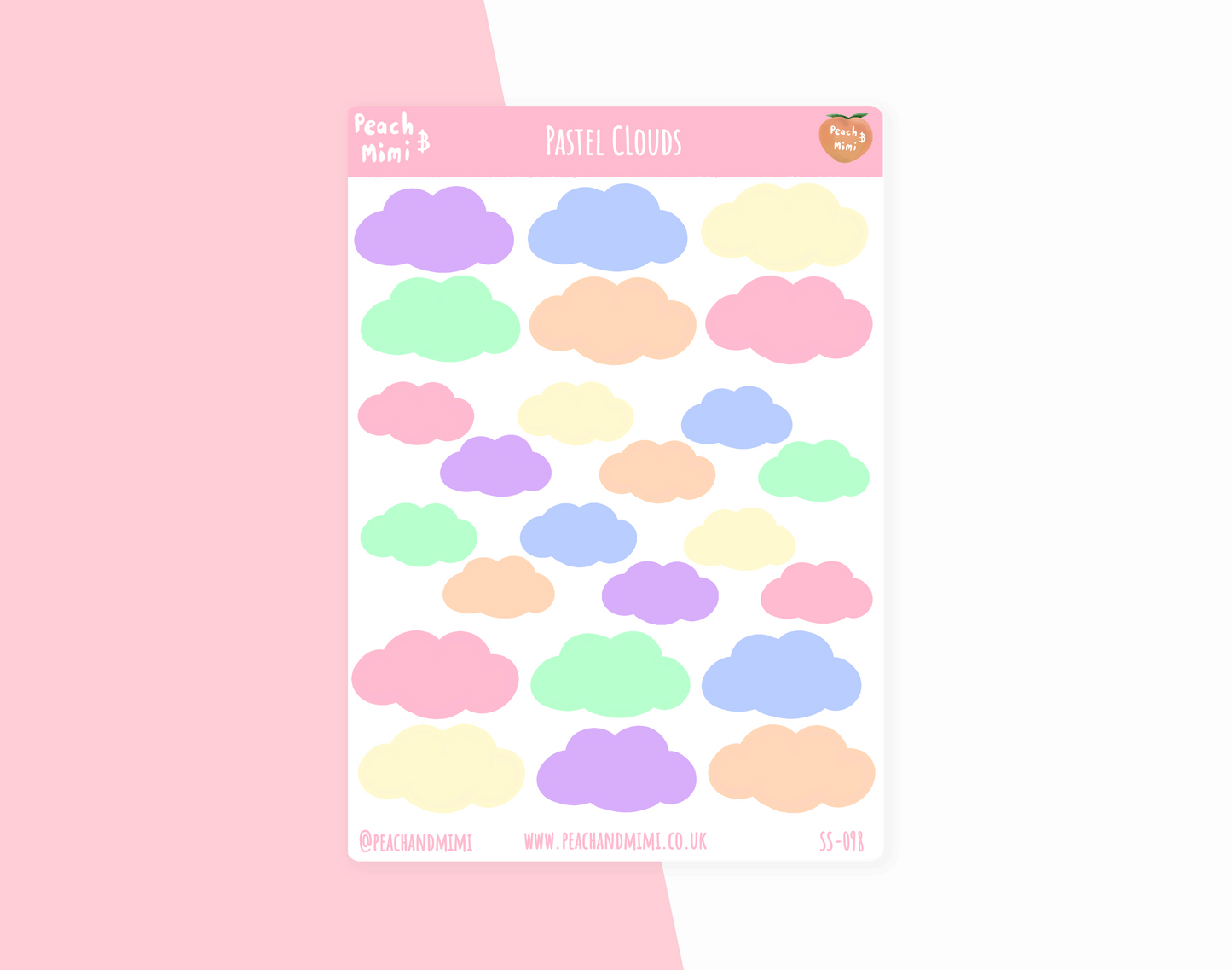 Pastel Clouds Planner Stickers