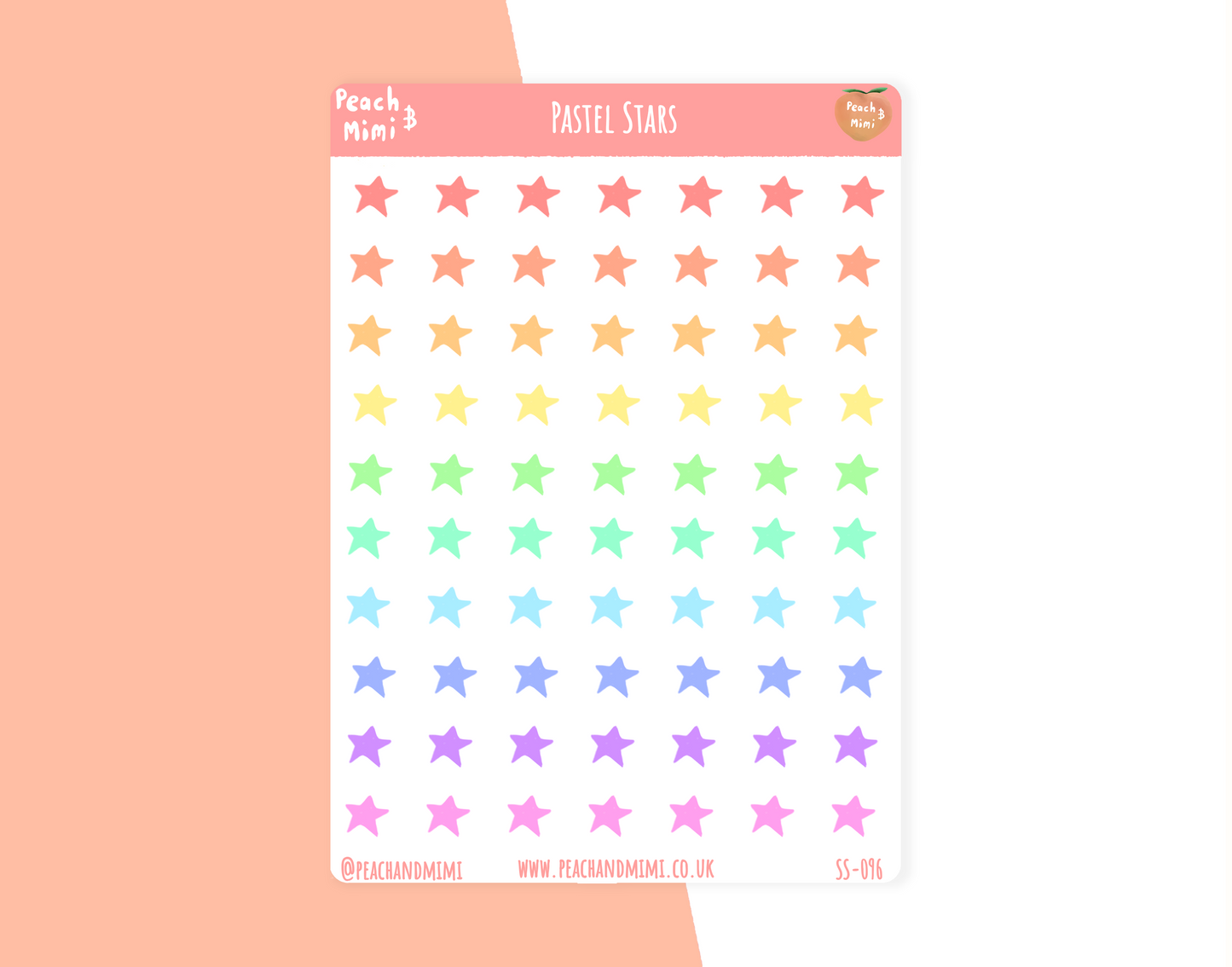 Pastel Stars Planner Stickers