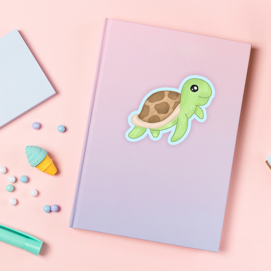 Sheldon the Sea Turtle Glossy Vinyl Sticker