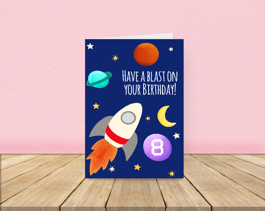 Space Birthday Card