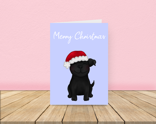 Staffy Christmas Card