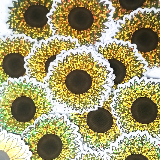 Sunflower Glitter Sticker